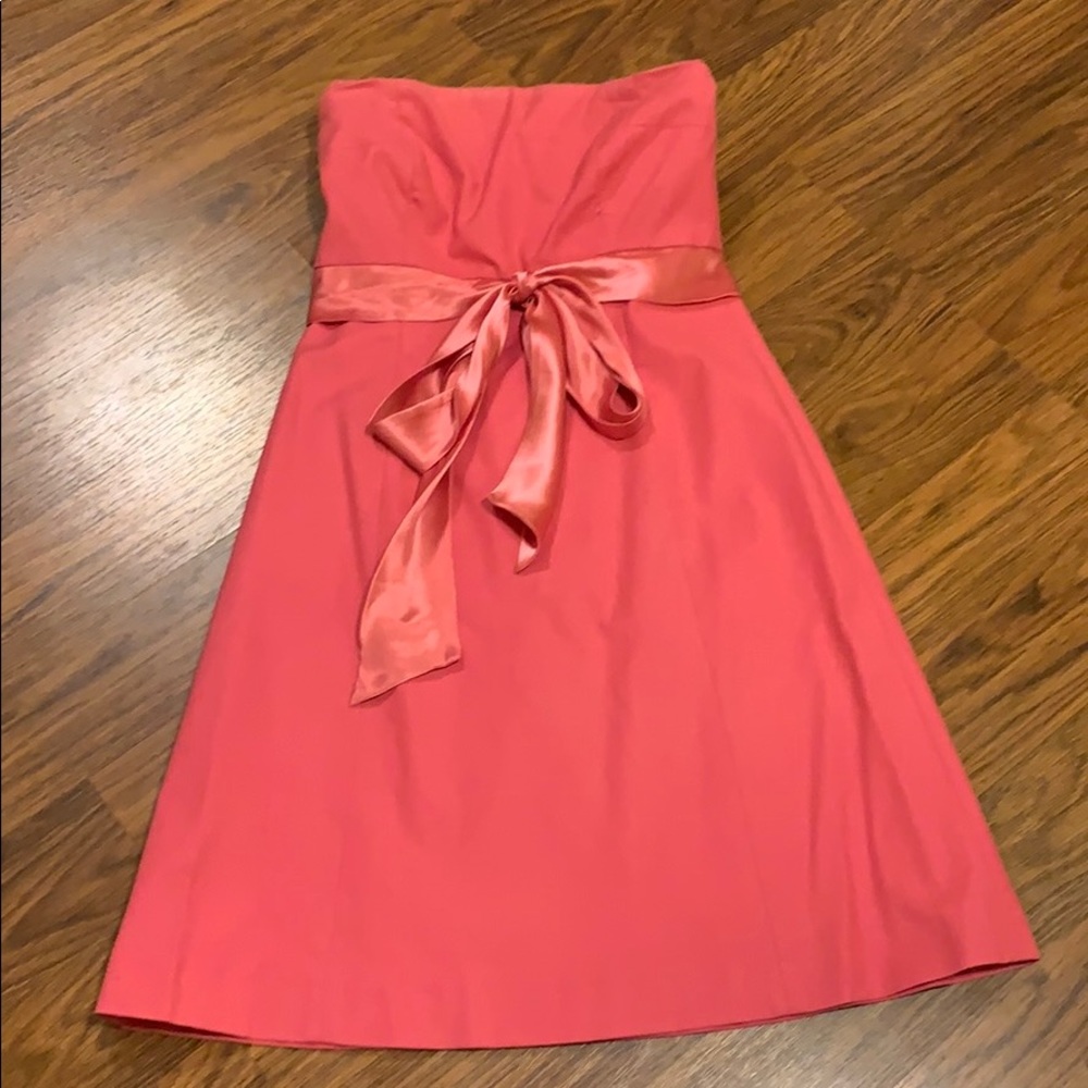 Pink strapless dress